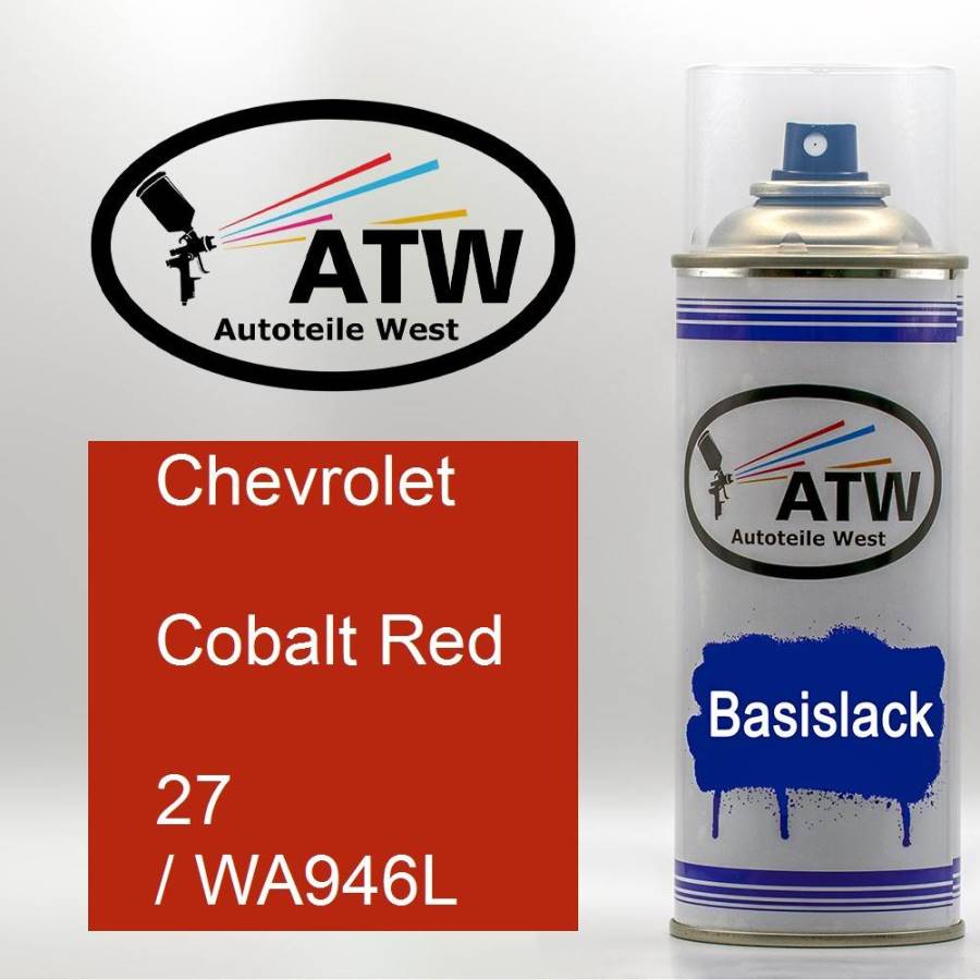 Chevrolet, Cobalt Red, 27 / WA946L: 400ml Sprühdose, von ATW Autoteile West.